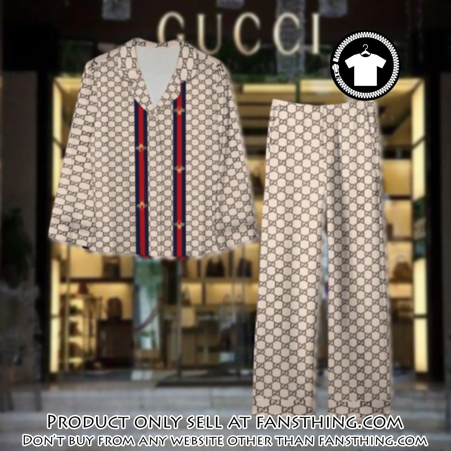 Trending luxury gc satin pajama set pjs1068 fst0731513